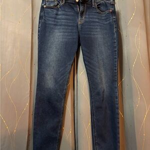Old Navy Mid Rise Rockstar Super Skinny Classic Blue Straight Leg Jeans